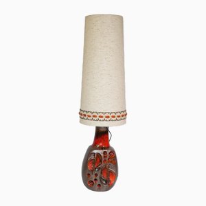 Deutsche Fat Lava Keramik Stehlampe von Hülstadt Leuchten, 1960er