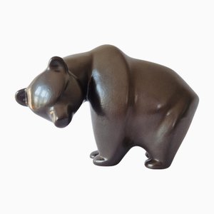 Midcentury Table Sculpture Ceramic Bear, 1970s