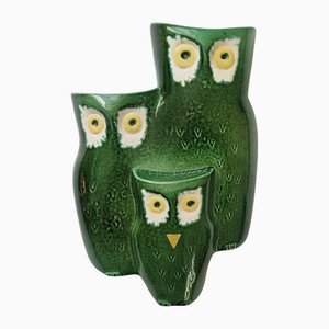 Large Mid-Century Ceramic Owl Wall Sculpture, 1970s