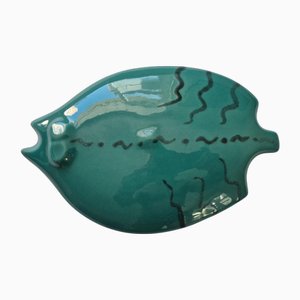 Mid-Century Ceramic Flounder Wall Sculpture, 1970s