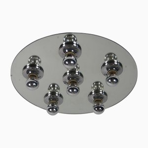 Chrome Wall Lamp or Flush Mount attributed to Cosack, 1970s