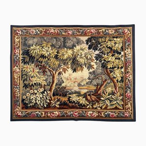 French Tapestry with Greenery and Birds Motif from Aubusson, 1920s
