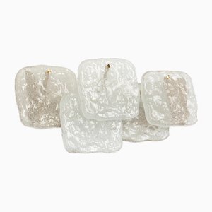 Große Wandlampe aus Muranoglas & Messing, Kalmar zugeschrieben, Österreich, 1960er