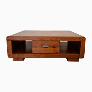 Vintage Oak Table with One Drawer
