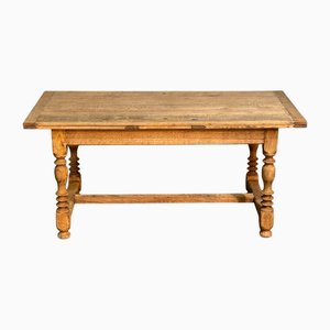 Mesa de comedor de granja de roble, años 20