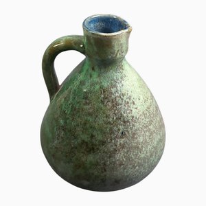 Grüne Vase aus Majolika Krug, 1960er