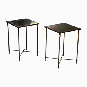 Mid-Century Brass Lamp Tables, 1965, Set of 2