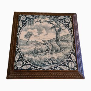 Dessous de Verre avec Carrelage en Porcelaine, France, 1900s