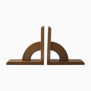 Fermalibri Mid-Century in legno, anni '50, set di 2