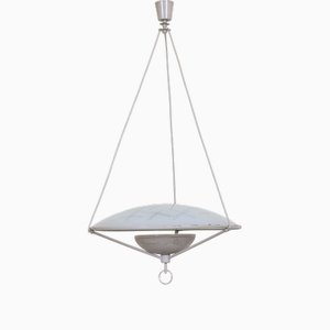 Hängelampe aus Metall & Glas, 1960er