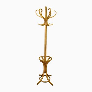 Vintage Beechwood Standing Coat Rack by Michael Thonet, 1920s