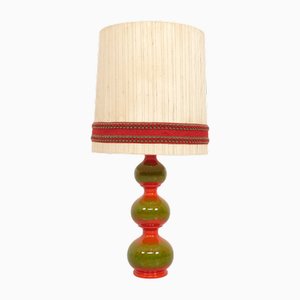 Lampe de Bureau Bubble Vintage Verte et Rouge en Céramique de Kaiser Leuchten