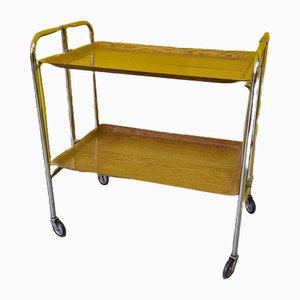 Chrome Folding Serving Trolley, 1970s