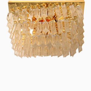 Lampada da soffitto serie CH placcata in oro di Novaresi, Italia, anni '70