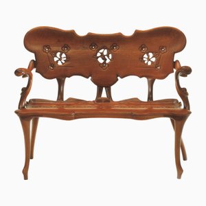 Calvet Bench in Oak by Antonio Gaudi for BD Barcelona
