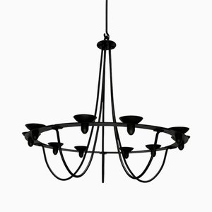 Vintage Wrought Iron Chandelier Candleholder by Ehlén Johansson for Ikea, 1990s
