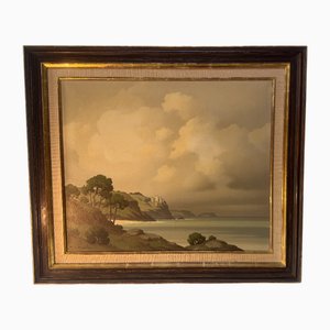 Pierre De Clausade, Paris Landscape, 1970s, Oil on Canvas, Framed
