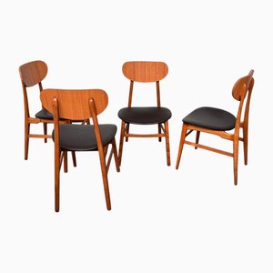Italian Scandinavian Style Chairs, 1950s, Set of 4