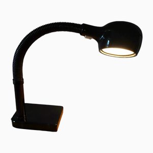 Schwarze Space Age Schreibtischlampe von Vico Magistretti, 1970er