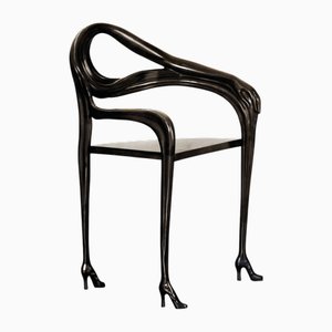Schwarze Leda Skulptur von Salvador Dali für BD Barcelona