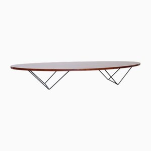Mesa de centro ovalada larga, años 60