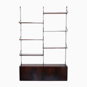 Librería de pared con almacenamiento, años 60