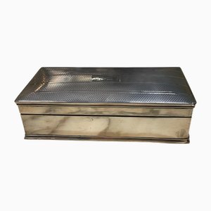 Rectangular Silver Metal Box, 1952