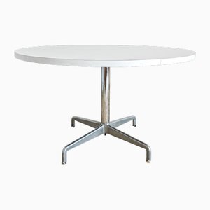 Space Age White Round Table attributed to Anna Castelli Ferrieri for Anonima Castelli, 1960s