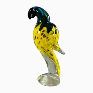 Murano Glass Parrot Sculpture by Murano, 1980s