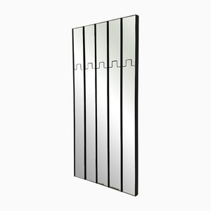 Gronda Modular Mirrors and Coat Hanger in Smoked Mirrored Glass by Luciano Bertoncini for Elco, 1970s, Set of 5