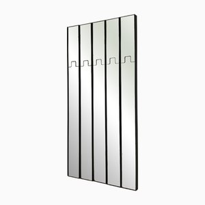 Gronda Modular Mirrors and Coat Hanger in Smoked Mirrored Glass by Luciano Bertoncini for Elco, 1970s, Set of 5