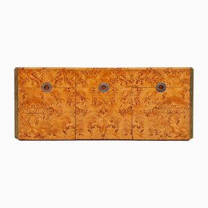 Mobile Bar Credenza in Birch Root by Mario Sabot, 1970s