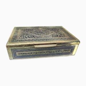 Pre-War Wooden Box with Brass Fittings, 1890s