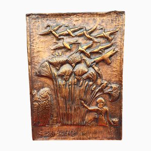 Copper Embossed Bas-Relief, 1960s
