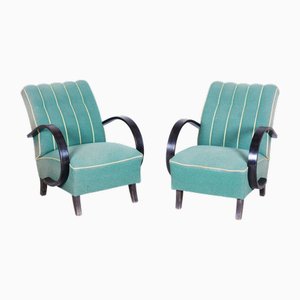 Set of Vintage Art Deco Armchairs by Jindrich Halabala for Up Zavody, 1930s