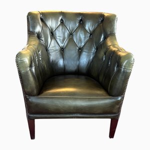 English Chestefield Green Chair