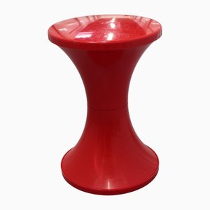 Space Age Red Plastic Stool