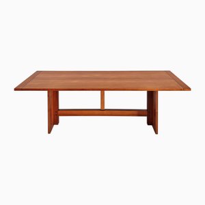 Large Vintage Rectangular Table in Walnut from Bernini, 1970s