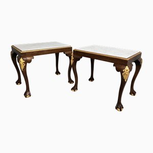 Mahagoni Lampentische, 1910, 2er Set