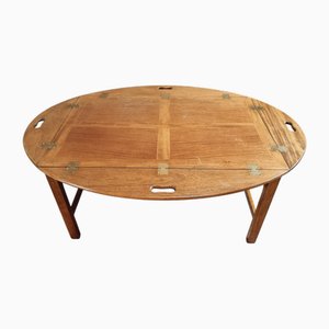 Table Basse Vintage Nautical Butlers Tray en Acajou et Noyer, 1960s