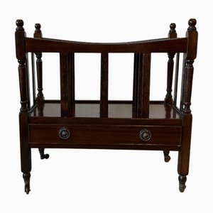 Viktorianisches Canterbury Mahagoni mit Schublade & Rollen