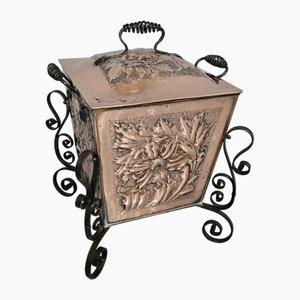 Poubelle Art Nouveau en Cuivre, 1910