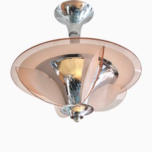 Lampada a sospensione Art Déco di Petitot, anni '30