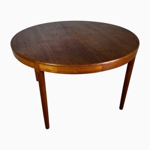 Table de Salle à Manger Ronde Vintage en Teck, Danemark, 1960s