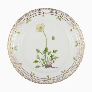 Flora Danica Lunch Plate in Hand-Painted Porcelain with Flowers from Royal Copenhagen, 1960s