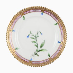 Flora Danica Side Plate in Hand-Painted Porcelain with Flowers from Royal Copenhagen