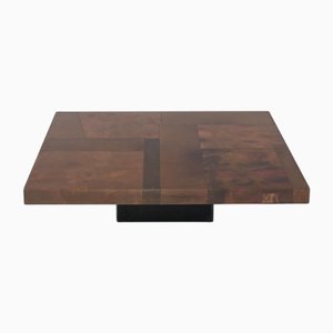 Mesa de centro de cobre de Lorenzo Burchiellaro, años 70