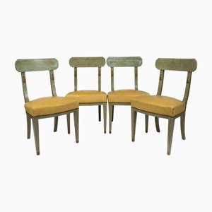 Chairs in Painted and Gilded Wood, Set of 4