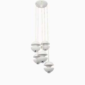 White Cascading Pendant from Kaiser Leuchten, 1970s