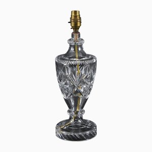 Late 20th Century Vintage English Cut Glass Table Lamp
